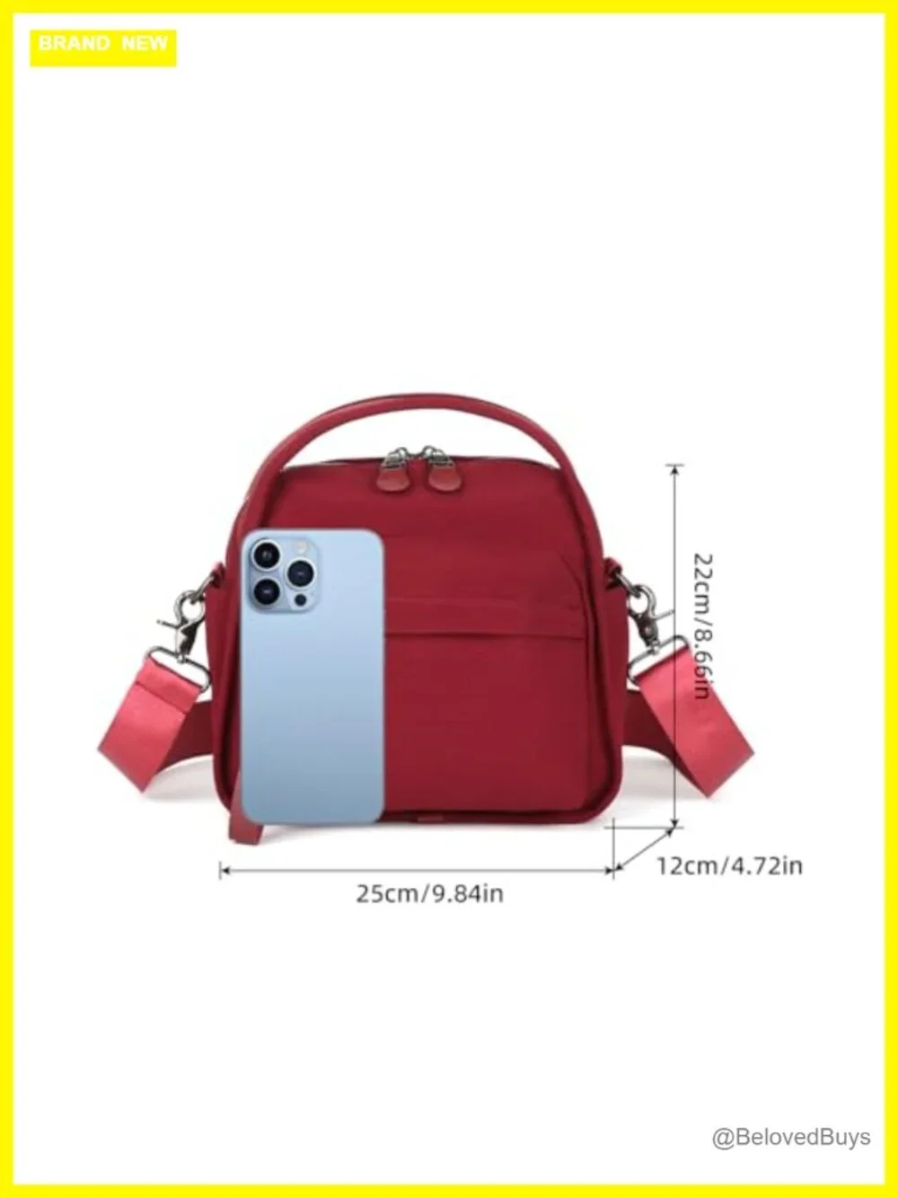 Nylon Crossbody Bag for Women Commute Underarm Shoulder Tote Purse